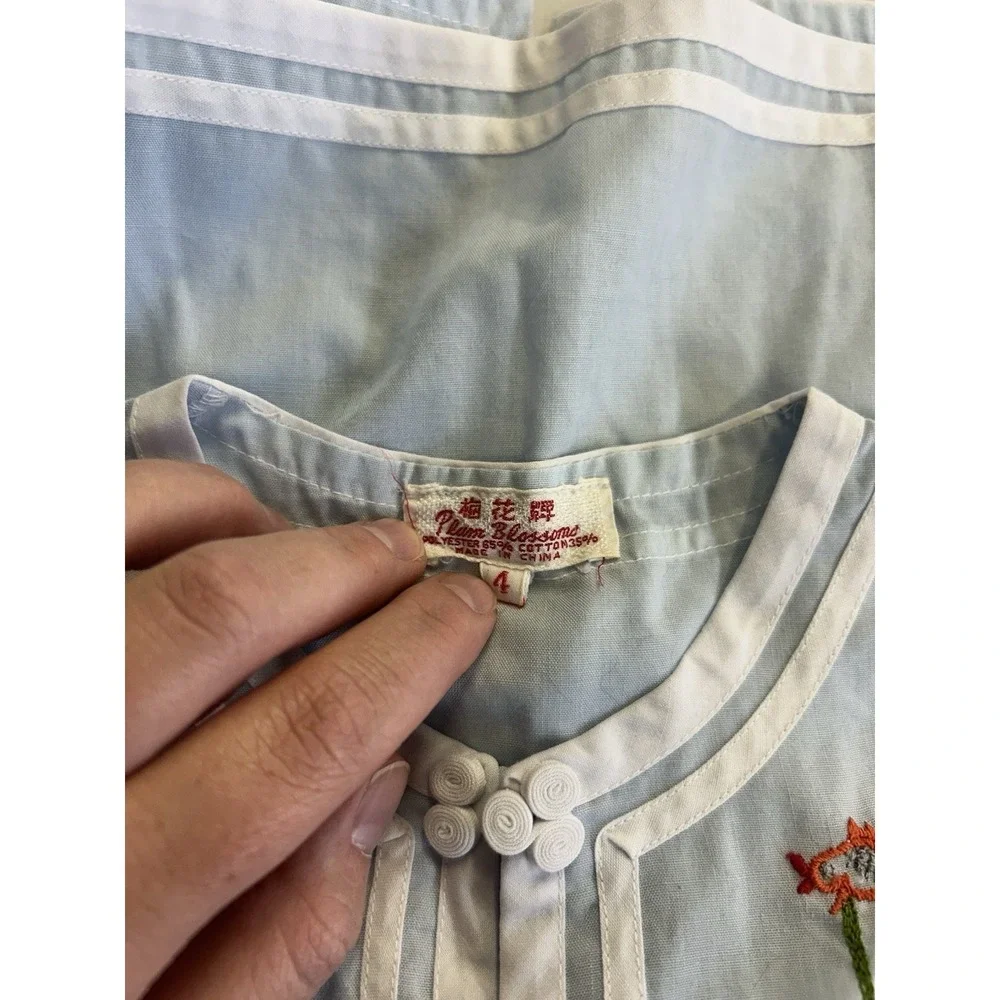 Vintage Plum Blossoms children's pajama set Size 4